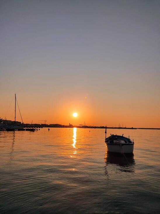 one of the first sunsets I saw in Molfetta